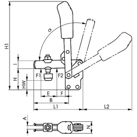 AMF Senkrecht-Spanner 6802 Gr. 1