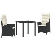 VidaXL Set von 2 Grau PE Rattan Standard Abnehmbare