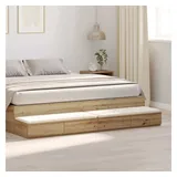 vidaXL Bettschubladen Artisan-Eiche 200 x 36,5 x 16,5 cm Holzwerkstoff