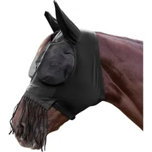 Waldhausen Fliegenmaske Puck mit Nasenfransen Pony schwarz