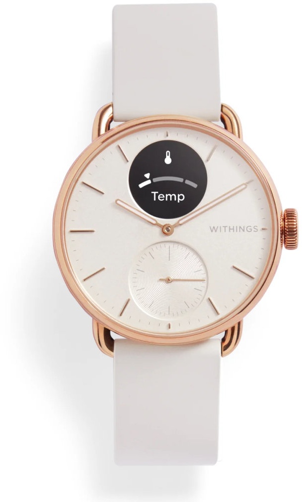 WITHINGS - SCANWATCH 2 - rosegold weiß weiß silicon 38mm
