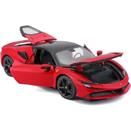 BBURAGO Ferrari SF90 Stradale Spider 1:18 Ferrari Race - Play Serie, Kofferraum, Motorhaube und Türen beweglich, rot(18-16015)