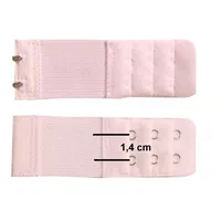 U.W. BH Verlängerung 2 Haken 3 Reihen Verschluss Gummi Erweiterung um 6-13 cm (mittleres Rosa), 3,2 cm breit, 9,5 cm lang - 3,2 cm breit, 9,5 cm lang