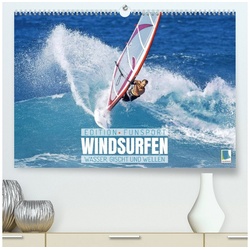 CALVENDO Wandkalender Windsurfen: Wasser, Gischt und Wellen – Edition Funsport (Premium, hochwertiger DIN A2 Wandkalender 2023, Kunstdruck in Hochglanz) 594 cm x 10 cm x 420 cm