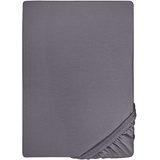 biberna 0077144 Feinjersey 180 x 200 - 200 x 200 cm silber/grau