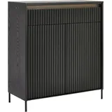 Hom ́in NOTO 92 x 104 x 40 cm 3 Fächer, 1 Schublade schwarz