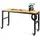 Vevor Werkbank, höhenverstellbar, 154,9 x 50,8 cm, Garagentisch mit 79,5 cm – 104,9 cm Höhe und 725,7 kg Kapazität, Steckdosen und Hartholzplatte