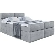 altdecor Boxspringbett Grau, Holzwerkstoff, Höhe ca. 20 cm 140x200 cm, Schlafzimmer, Betten, Boxspringbetten