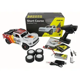 AMEWI RC-Truck Hyper GO Short Course Truck Brushless 1 14 CH RTR gelb, orange, rot, weiß (22739)