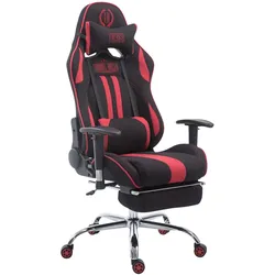 CLP Racing Gaming Bürostuhl Limit Stoff schwarz/rot/mit Fußablage