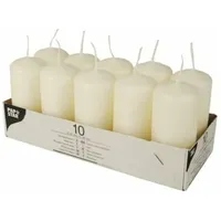 Papstar Stumpenkerze 9 x 4 cm 10 St. creme