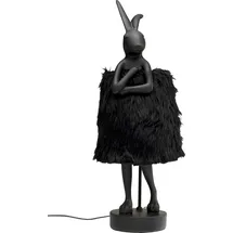 Kare DESIGN Tischleuchte Animal Rabbit Polyresin Schwarz 68 cm