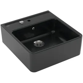 Villeroy & Boch Spülstein Einzelbecken ebony + Excenterbetätigung