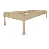 TUGA-Holztech Massivholzbett TUGA-Holztech Stapelbett Horst 80 cm x 200 cm 44 cm Zirbelkiefer, Breite 70 80 90 100 120 Länge 140 160 190 200 210 220 H=24/34/44 cm 80 cm x 200 cm x 44 cm