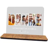 codiarts. Foto Geschenk Acryl Glas Bild personalisierbar mit eigenem Foto und Text, DIN A4 oder A5, optional mit Sockel als Fotogeschenk personalisiert für Sie und Ihn (015 DANKE)