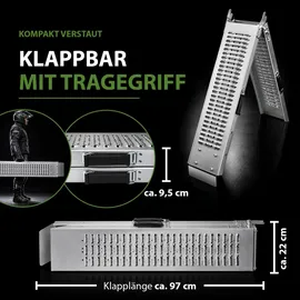 Trutzholm Auffahrrampe 189 cm 200 lg klappbar Stahl geriffelt silber 1 St.