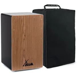 XDrum Cajon El Bajo Bass Port Black - Walnut Inkl. Tragetasche