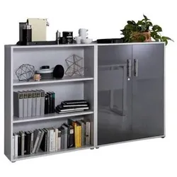 Aktenschrank Office Edition Sw Set 1 niedrig Grau