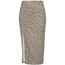 vivance by lascana Jerseyrock Damen Bedruckt Braun/Creme 40
