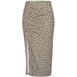 vivance by lascana Jerseyrock Damen Bedruckt Braun/Creme 40