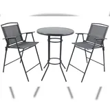 VCM Gartensitzgruppe Garlos anthrazit Stahl B/H/L: ca. 70x108x70 cm