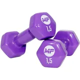 Vinyl-Hantelset violett 3kg
