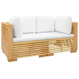 vidaXL Garten-Ecksofa 2-tlg. braun