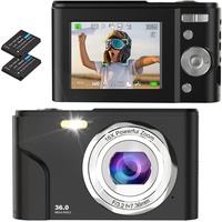 Digitalkamera, Fotokamera FHD 1080P 36MP mit 16-fachem Digitalzoom, Kompaktkamera Tragbare Minikamera für Jugendliche, Kinder, Studenten, Anfänger