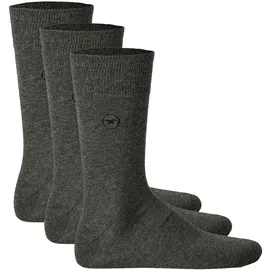 Tom Tailor Herren Socken im Pack - Basic, einfarbig Grau 43-46