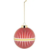 Alessi Delight NZ04 2 – Christbaumkugel, aus Mundgeblasenem Glas, Durchmesser 9 cm, Rot, Weiß, Gold