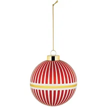 Alessi Delight NZ04 2 – Christbaumkugel, aus Mundgeblasenem Glas, Durchmesser 9 cm, Rot, Weiß, Gold