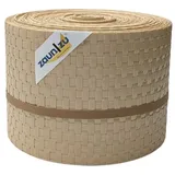 zaunzu Rattan PE für Doppelstabmatten Beige 26m