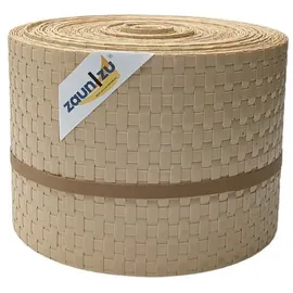 zaunzu Rattan PE für Doppelstabmatten Beige 26m