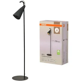 Osram Decor Bell Stehleuchte E27 Schwarz 250mm, Stehlampe, Metall, PCR, mit flexibel einstellbarem Schirm / Schwarz