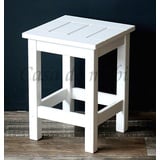 Massivholz Nachttisch Kernbuche weiss Sitz-hocker Blumentisch Holz Beistelltisch