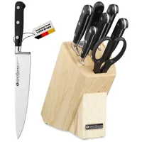 Grossman Dayton Messerblock 7-teilig – Küchenmesser Set mit schwarzen