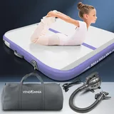 Vendomnia Track 1 2 3 4 aufblasbar, mit Pumpe, Air Turnmatte, Tumbling Gymnastikmatte, - Herablue