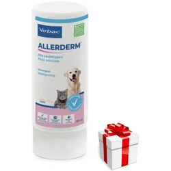 Virbac Allerderm Shampoo für normale Haut für Hunde und Katzen 250 ml + Überraschung für den Hund