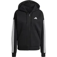 Adidas Damen Kapuzensweat Essentials 3-Streifen, BLACK/WHITE, L