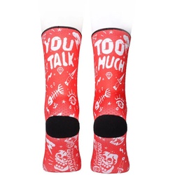 MALDITA BUENA SUERTE Socken You talk too much | rot L | 41-43