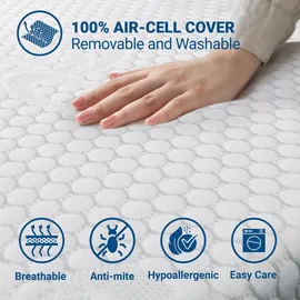 The White Stone Topper 145 x 195 cm H3 Viscoschaum