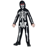Fun World Kostüm Tote Augen, Skelett-Kostüm für Kinder mit Leuchteffekt schwarz 110-122