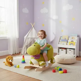 Tectake Schaukeltier Grün, Textil, 35x50x70 cm CE, Spielzeug, Babyspielzeug, Schaukeltiere & Hüpftiere