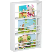 Relaxdays Kinderbücherregal Relaxdays 60 x 40 x 10 cm Kiefer weiß