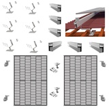 PrimoSolar Dachhalterungen für 2 Solarmodule, Montageset PV-Module auf Ziegeldach, Halterung Balkonkraftwerk, Modulstärke 30, 35, 40mm, MwSt. 0% oder 19% (19% MwSt., Modulstärke 30mm)