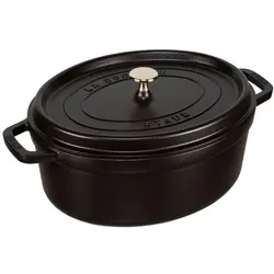 Staub La Cocotte 31cm oval, schwarz, Gusseisen
