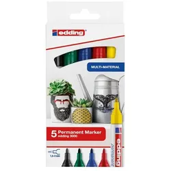 Edding Permanent Marker edding 3000 5er Set