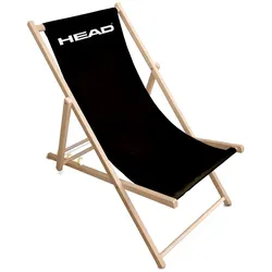 Head Liegestuhl Deck Chair - zusammenklappbar, verschiedene Sitzhöhen - schwarz