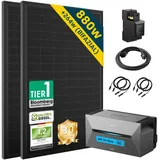 880W Balkonkraftwerk mit Speicher Anker Solix Solarbank 2 E1600 AC, Full Black