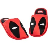 Deadpool - Herren Pantoffeln NS8791 (45,5 EU - 47 EU) (Rot/Schwarz) - Rot